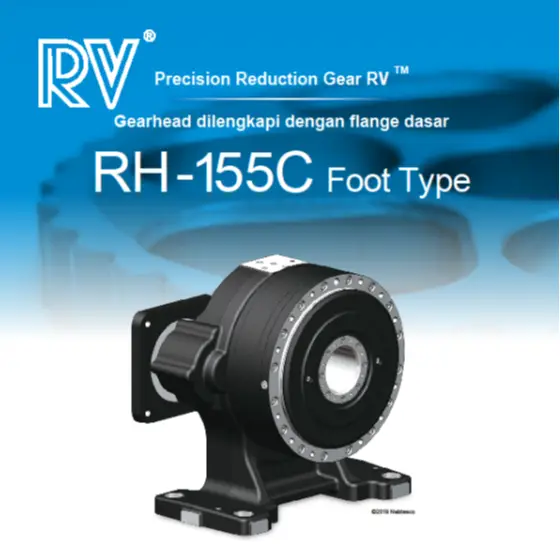 Gearhead dilengkapi dengan flange dasar RH-155C Foot Type