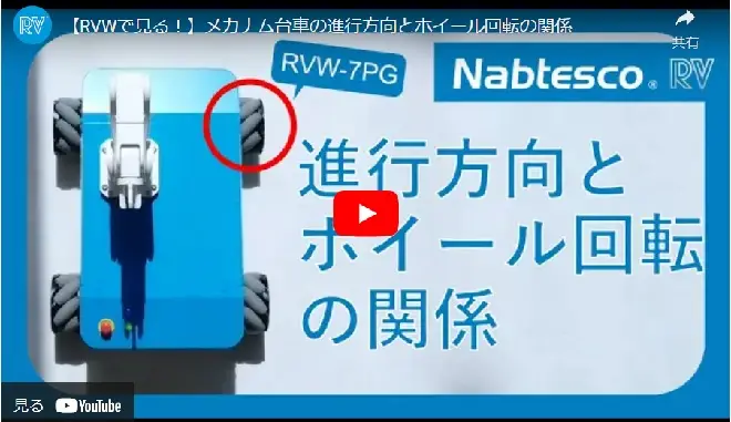 【サイト更新】RVWで見る！メカナム台車の進行方向とホイール回転の関係の動画を掲載いたしました